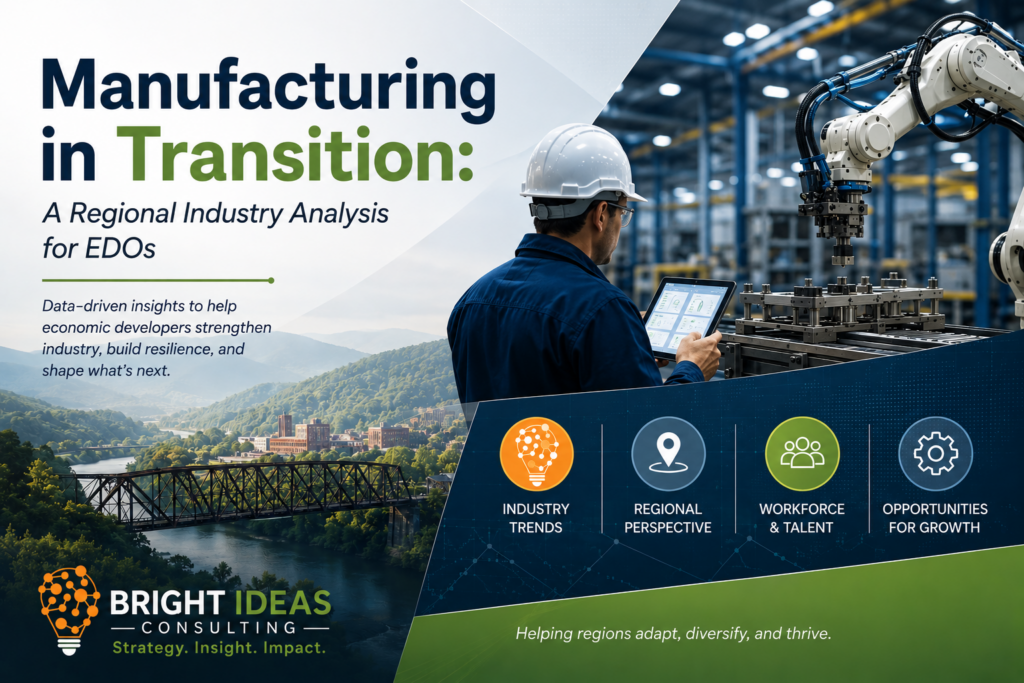 Manufacturing plant with information about transformative manufacturing in Appalachia